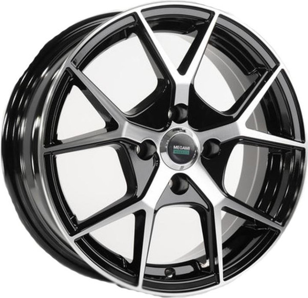 Изображение товара Литой диск Megami MGM-18 15x6" 4x100мм DIA 60.1мм ET 50мм BKF