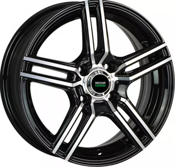 Изображение товара Литой диск Megami MGM-1 15x6" 5x114.3мм DIA 67.1мм ET 38мм BKF