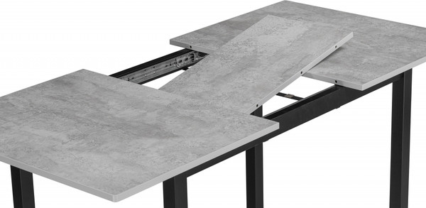 Изображение товара Обеденный стол Woodville Аркон 110/130х68х75 (бетон/черный)