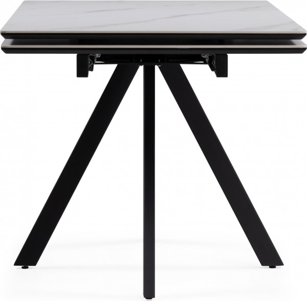 Изображение товара Обеденный стол Notta Вилли 140/200x80 (белый мрамор/черный )