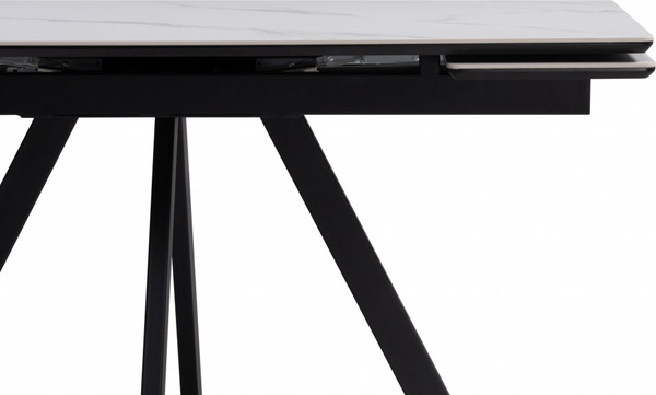 Изображение товара Обеденный стол Notta Вилли 140/200x80 (белый мрамор/черный )