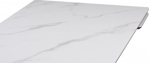 Изображение товара Обеденный стол Notta Вилли 140/200x80 (белый мрамор/черный )