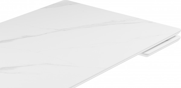 Изображение товара Обеденный стол Notta Вилли 140/200x80 (белый мрамор/белый)