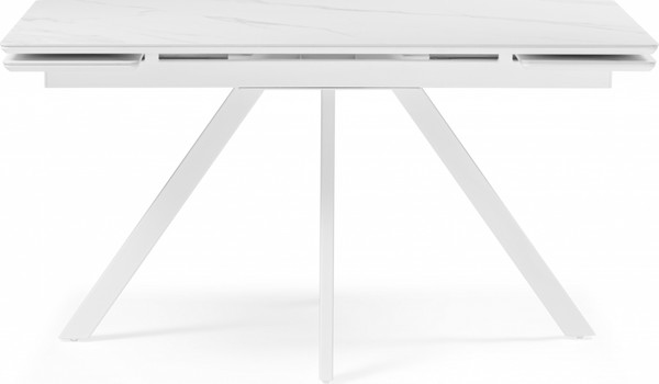 Изображение товара Обеденный стол Notta Вилли 140/200x80 (белый мрамор/белый)