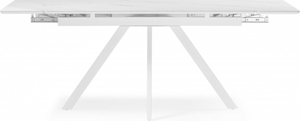 Изображение товара Обеденный стол Notta Вилли 140/200x80 (белый мрамор/белый)