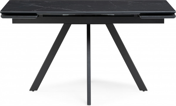 Изображение товара Обеденный стол Notta Вилли 140/200х80х75 (черный мрамор/черный )
