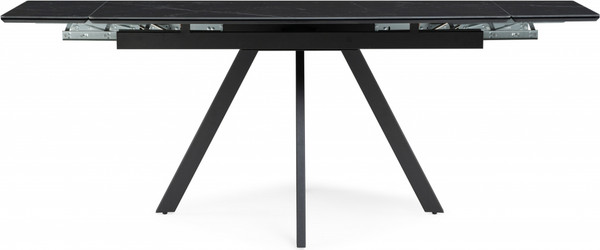 Изображение товара Обеденный стол Notta Вилли 140/200х80х75 (черный мрамор/черный )