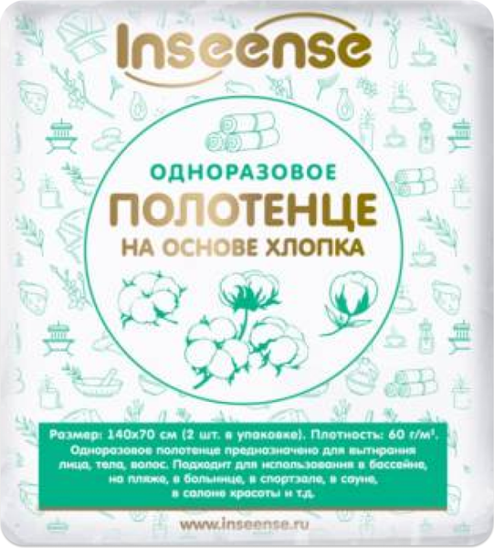 Изображение товара Бумажные платочки Inseense Ins1OP140х70 (2шт)