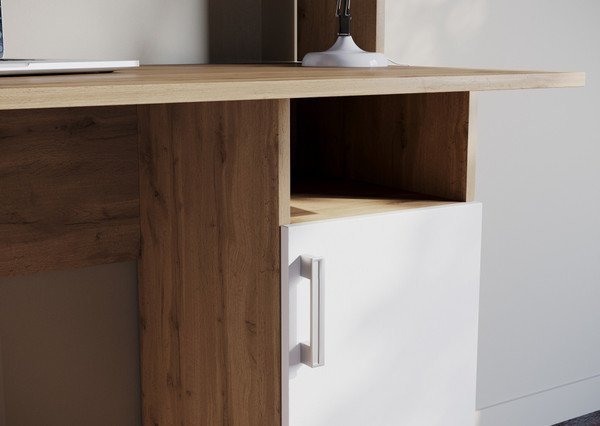 Изображение товара Письменный стол Woodville Эндо (дуб вотан/белый)