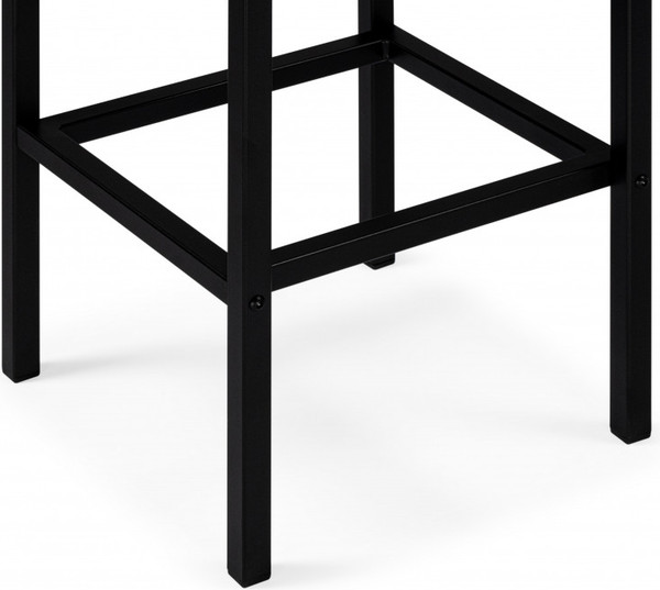 Изображение товара Табурет барный Woodville Лофт (кож.зам. d6/черный матовый)