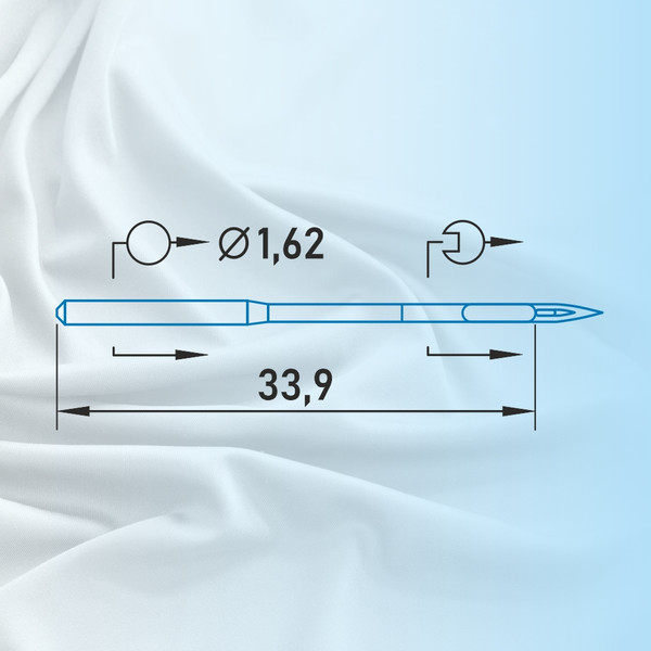 Изображение товара Набор игл для промышленной швейной машины Schmetz DBx1 60 SPI Sch-10 (10шт, для шелка)