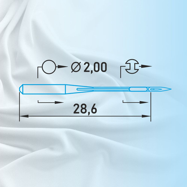 Изображение товара Набор игл для промышленной швейной машины Schmetz DCx27 70 SPI Sch-10 (10шт, для шелка)