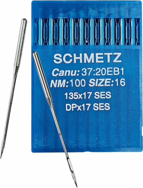 Изображение товара Набор игл для промышленной швейной машины Schmetz DPx17 100 SES Sch-10 (10шт, для трикотажа)