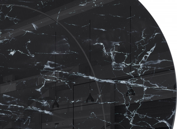 Изображение товара Обеденный стол Woodville Норфолк 100 (черный мрамор/черный)