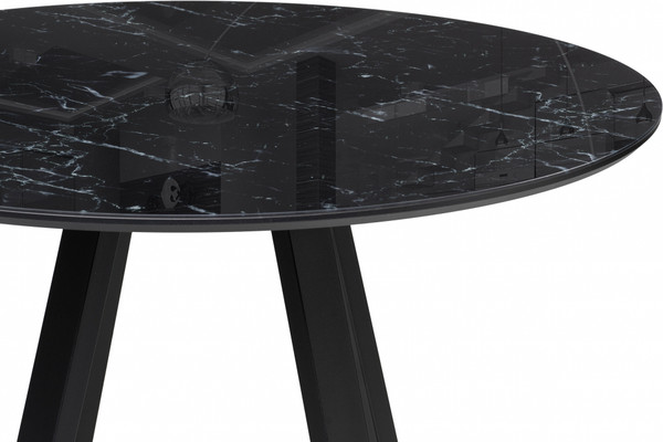 Изображение товара Обеденный стол Woodville Норфолк 100 (черный мрамор/черный)