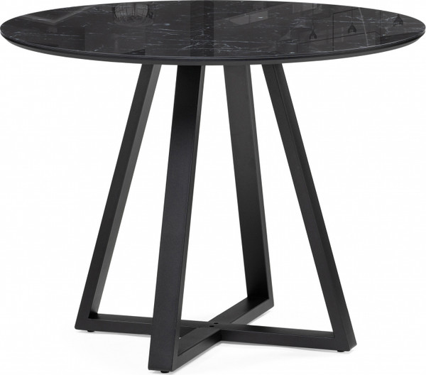 Изображение товара Обеденный стол Woodville Норфолк 100 (черный мрамор/черный)