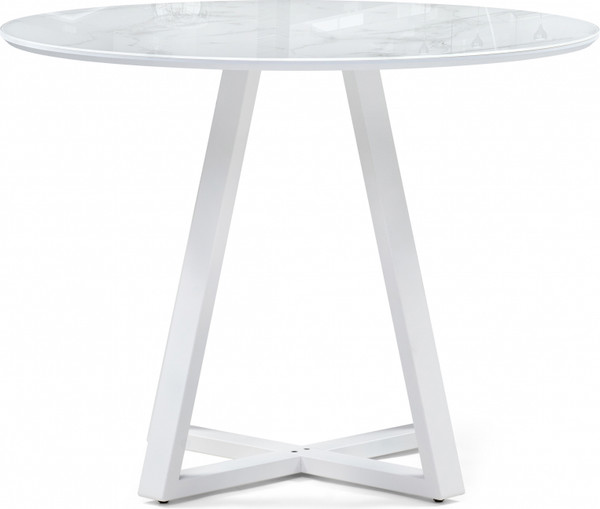 Изображение товара Обеденный стол Woodville Норфолк 100 (белый мрамор/белый)