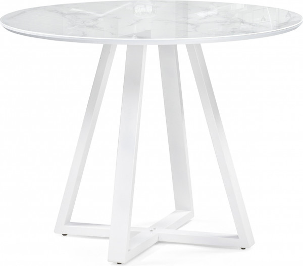 Изображение товара Обеденный стол Woodville Норфолк 100 (белый мрамор/белый)