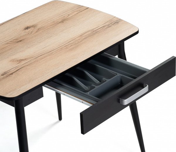 Изображение товара Обеденный стол Woodville Вики 90х60х77 (делано/черный)