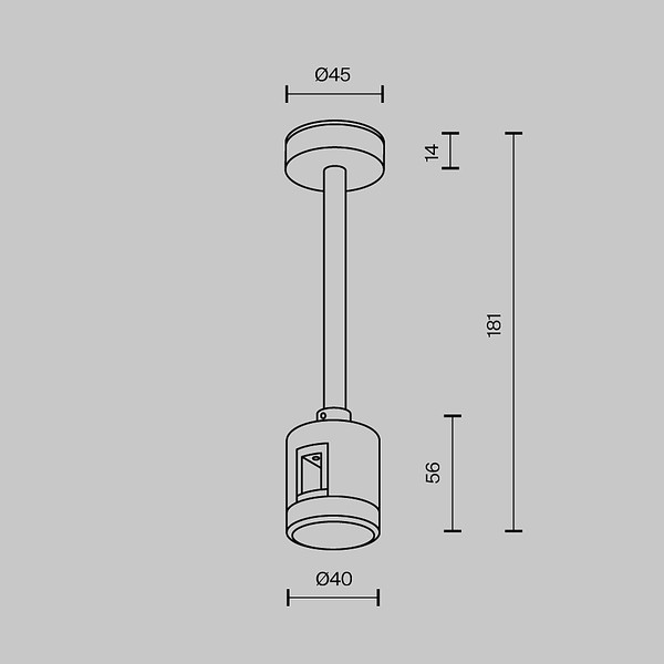 Изображение товара Потолочная база для трекового светильника Maytoni Short TRA156C-IPCL1-BS