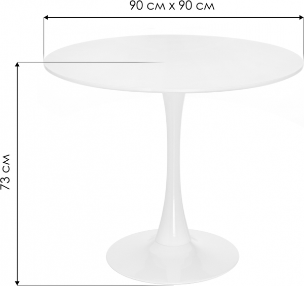 Изображение товара Обеденный стол Woodville Tulip 90 (черный)