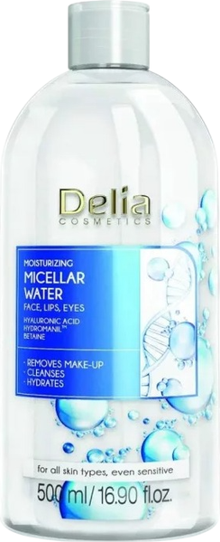 Изображение товара Мицеллярная вода Delia Cosmetics Увлажняющая c гиалуроновой кислотой (500мл)