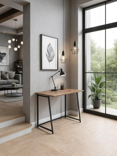 Изображение товара Компьютерный стол Woodville Бринг складной 90х55х74 (дуб велингтон)