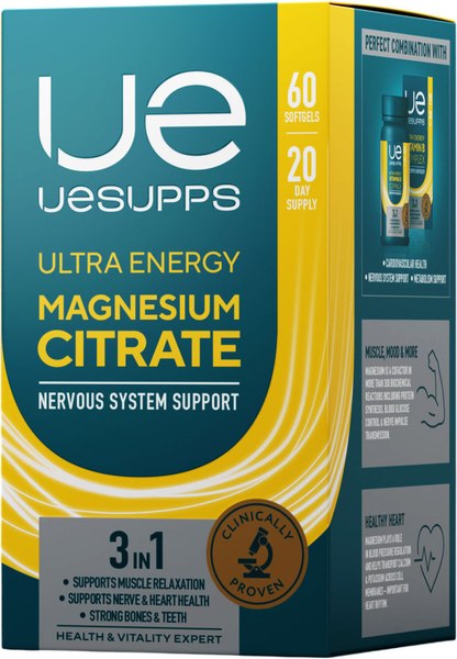 Изображение товара Минерал UESUPPS Ультра Энерджи Магния Цитрат (60 капсул)