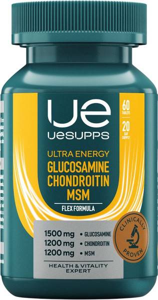 Изображение товара Хондропротектор UESUPPS Ультра Энерджи Глюкозамин Хондроитин МСМ Флекс Формула (60 таблеток)