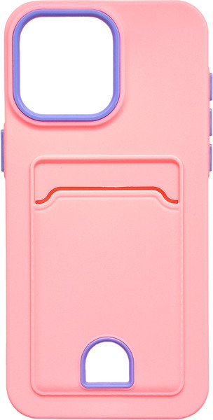Изображение товара Чехол-накладка Case Matte Card Case для iPhone 15 (розовый матовый)