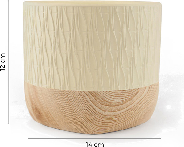 Изображение товара Кашпо Mandarin Decor Рустика / P18C23102B-12milk (молочный)