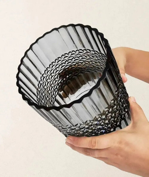 Изображение товара Ваза Mandarin Decor Ригато / GL59001-20grey (серый)