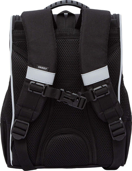 Изображение товара Школьный рюкзак Grizzly RAm-584-7 (черный/золотой)