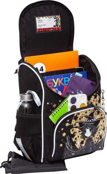 Изображение товара Школьный рюкзак Grizzly RAm-584-7 (черный/золотой)