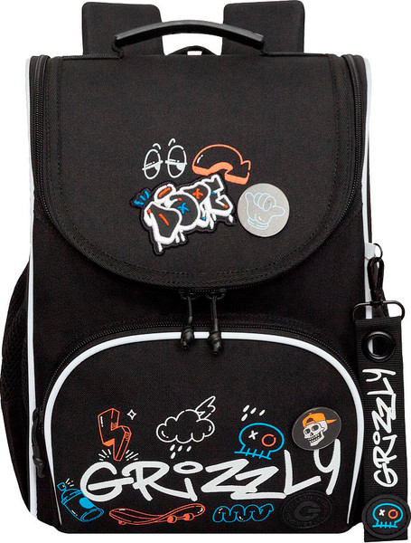 Изображение товара Школьный рюкзак Grizzly RAm-585-6 (черный)