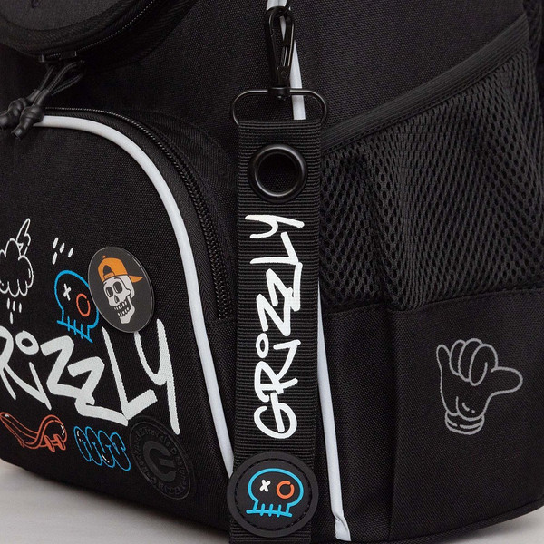 Изображение товара Школьный рюкзак Grizzly RAm-585-6 (черный)