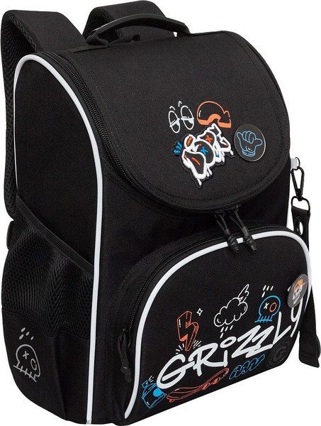 Изображение товара Школьный рюкзак Grizzly RAm-585-6 (черный)