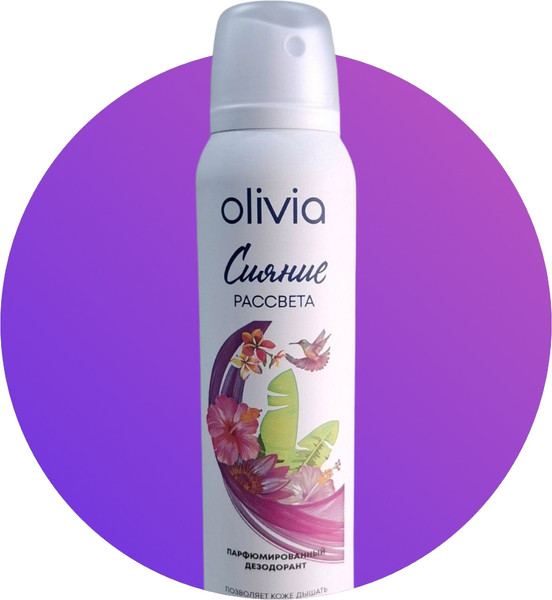 Изображение товара Дезодорант-спрей Olivia Сияние рассвета Парфюмированный для женщин (150мл)