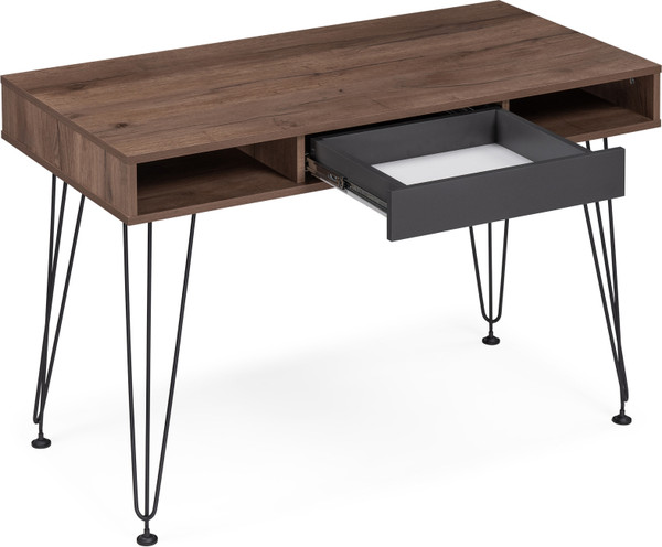Изображение товара Письменный стол Woodville Хиргра 120х60х77 (дуб табачный/графит/черный)
