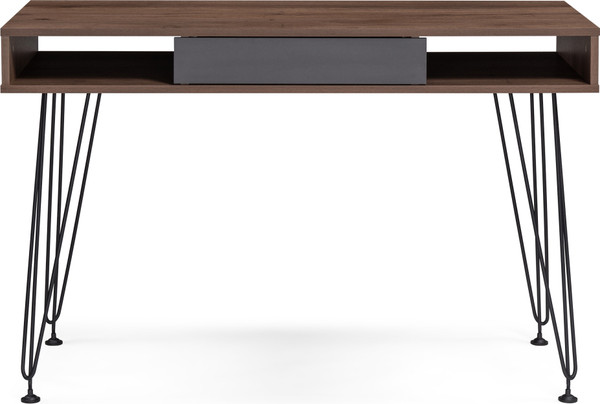 Изображение товара Письменный стол Woodville Хиргра 120х60х77 (дуб табачный/графит/черный)