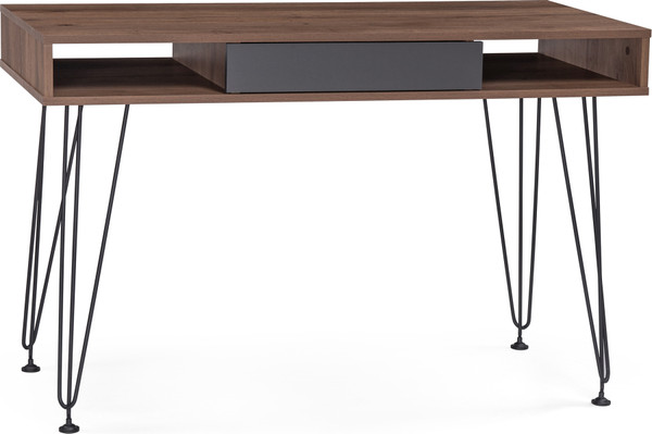 Изображение товара Письменный стол Woodville Хиргра 120х60х77 (дуб табачный/графит/черный)