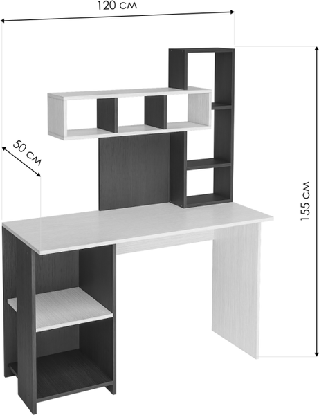 Изображение товара Письменный стол Woodville Эфес (дуб сонома/белый)