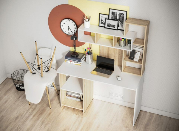 Изображение товара Письменный стол Woodville Эфес (дуб сонома/белый)