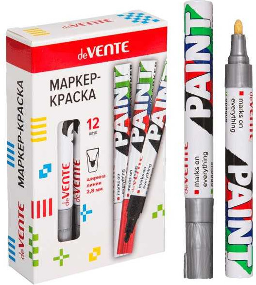 Изображение товара Маркер-краска deVente 5043336 (серебристый)
