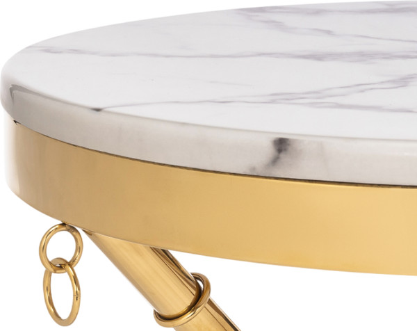 Изображение товара Журнальный столик Woodville Monika 50х55 (marble/gold)