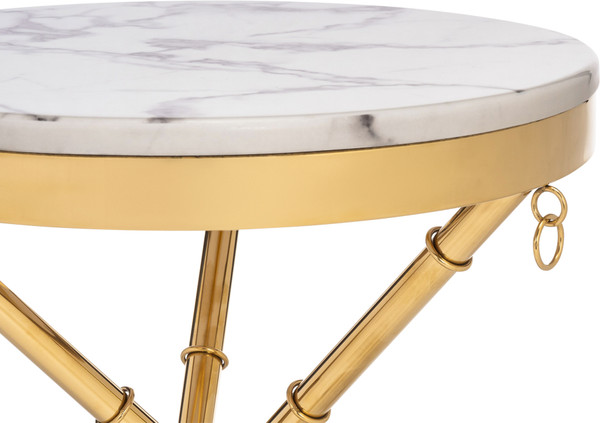 Изображение товара Журнальный столик Woodville Monika 50х55 (marble/gold)