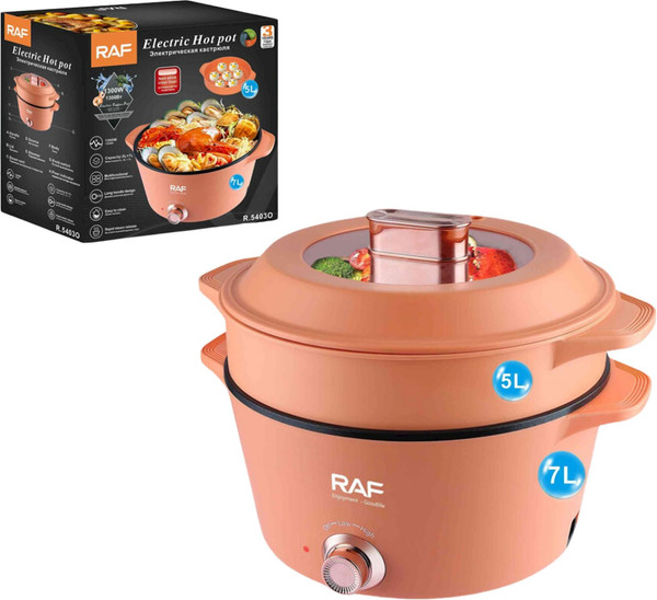 Изображение товара Электрическая кастрюля RAF R.5403 (оранжевый)