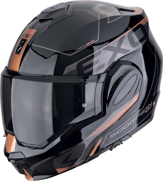 Изображение товара Мотошлем Scorpion Exo Exo-Tech Evo Traveller (р. M, черный/медный)