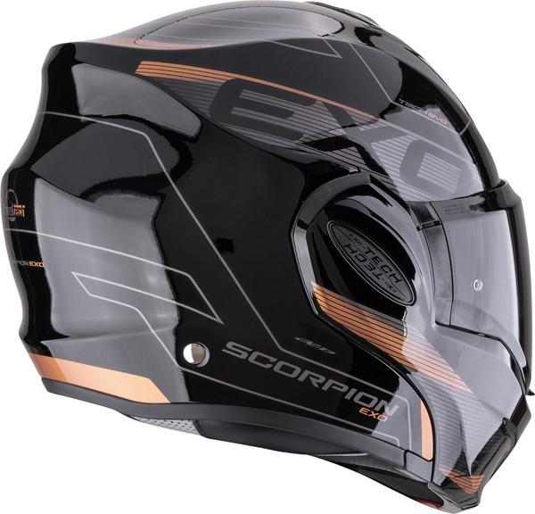 Изображение товара Мотошлем Scorpion Exo Exo-Tech Evo Traveller (р. M, черный/медный)