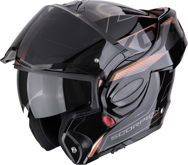 Изображение товара Мотошлем Scorpion Exo Exo-Tech Evo Traveller (р. M, черный/медный)